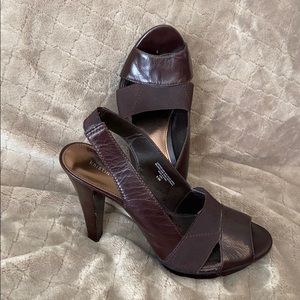 Sexy brown Kristin Davis platform heels 9.5M